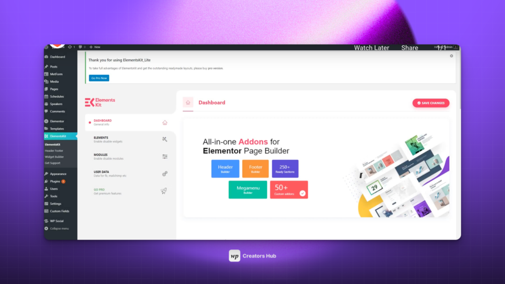 ElementsKit Pro – Widgets for Elementor Page Builder